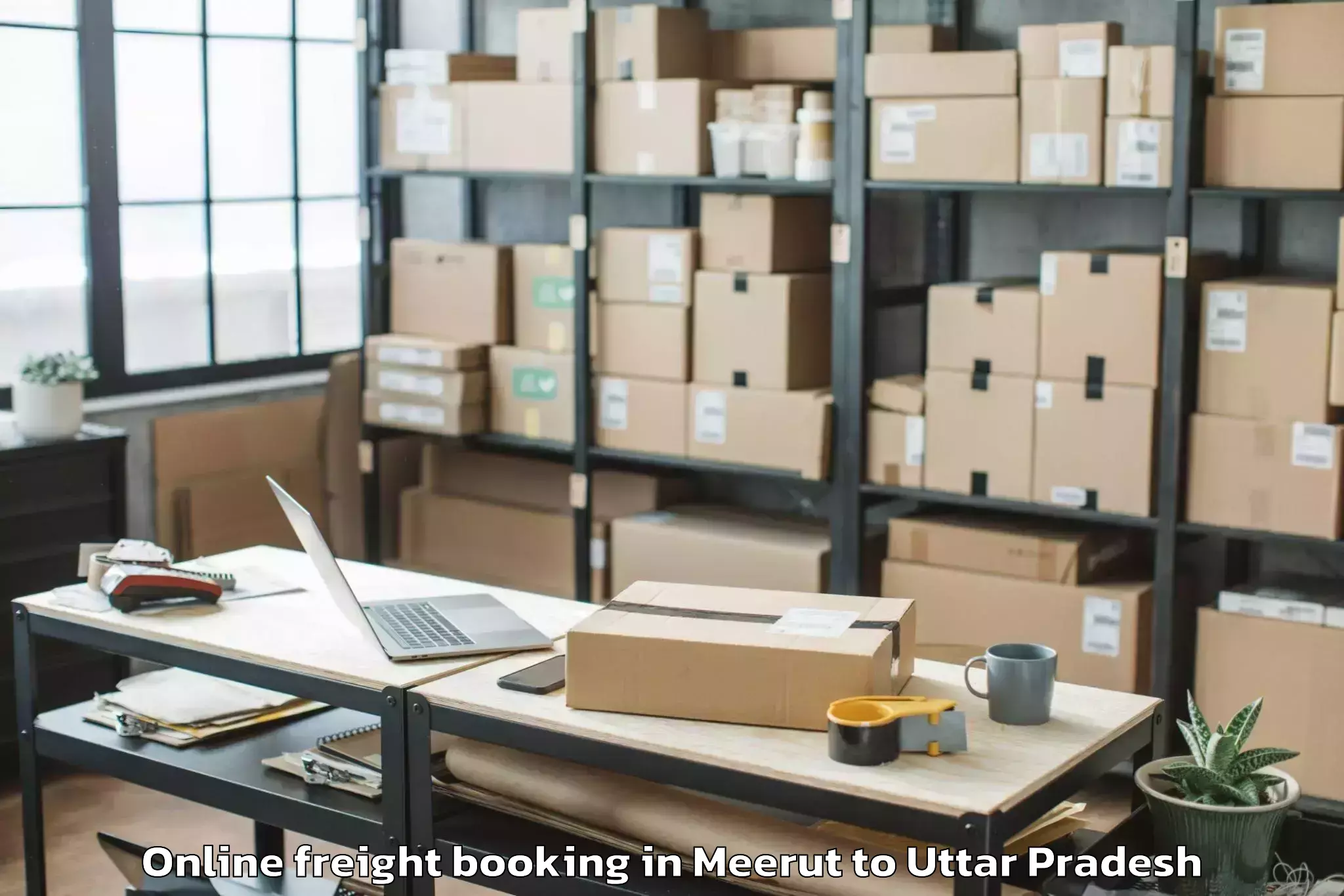 Top Meerut to Nighasan Online Freight Booking Available